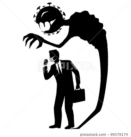 silhouette, business man, vector 99378174
