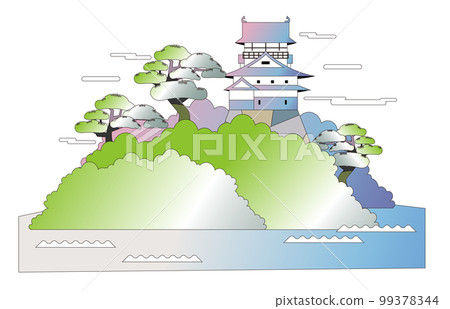 Inuyama Castle fairy tale scenery 99378344