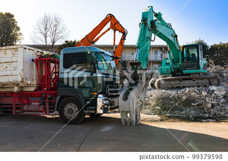 拆除工地重型反鏟 99379598
