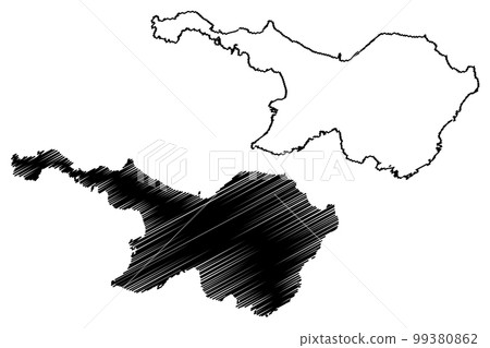 Caldey island (United Kingdom of Great Britain and Northern Ireland, Wales) map vector illustration, scribble sketch Isle of Ynys Byr map Caldey island (United Kingdom of Great Britain and Northern Ireland, Wales) map vector illustration, scribble sketch Isle of Ynys Byr map 99380862