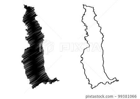 Lundy island (United Kingdom of Great Britain and Northern Ireland, England) map vector illustration, scribble sketch Isle of Lundy map 99381066