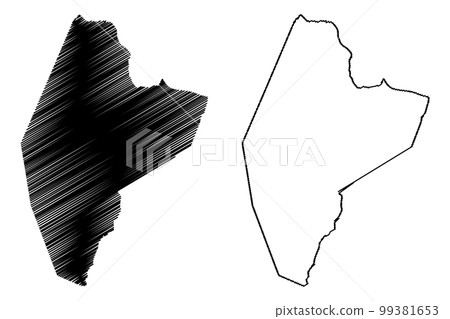 Abare municipality (Bahia state, Municipalities of Brazil, Federative Republic of Brazil) map vector illustration, scribble sketch map 99381653