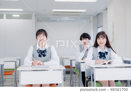 High school students enjoying classes in the classroom 99381700