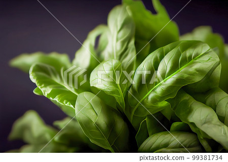 fresh green salad close-up. Generative AI 99381734