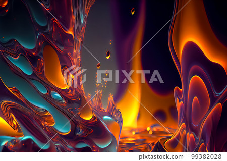 colorful paint drops. Generative AI colorful paint drops. Generative AI 99382028