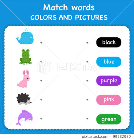 Trace and match words with pictures. Educational worksheet for preschool Trace and match words with pictures. Educational worksheet for preschool 99382980