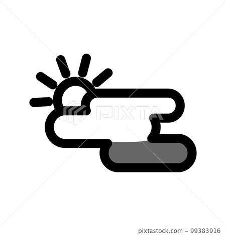 Illustration Vector Graphic of Partly Cloudy Icon 99383916
