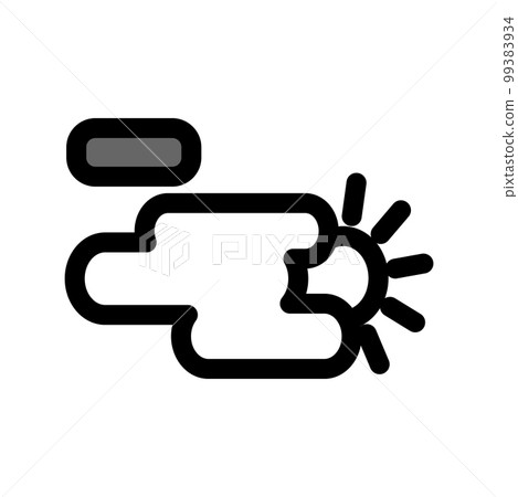 Illustration Vector Graphic of Partly Cloudy Icon Illustration Vector Graphic of Partly Cloudy Icon 99383934