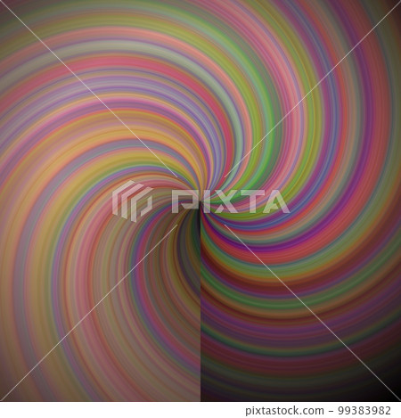 Spiral of warm colors lines divided by a vertical axis. Spiral of warm colors lines divided by a vertical axis. 99383982