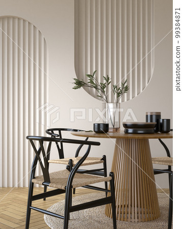 Modern style conceptual interior room 3d illustration 99384871