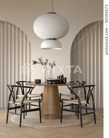 Modern style conceptual interior room 3d illustration 99384873