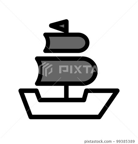 Illustration Vector Graphic of Ship Icon Illustration Vector Graphic of Ship Icon 99385389
