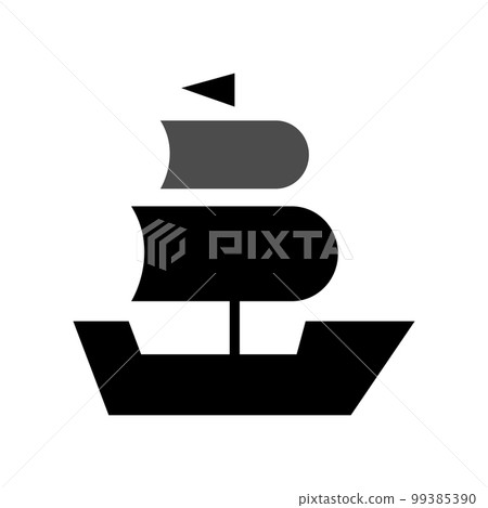 Illustration Vector Graphic of Ship Icon Illustration Vector Graphic of Ship Icon 99385390