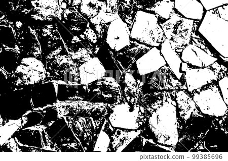 Grunge black and white rock wall texturedbackground (Vector). Use for decoration, aging or old layer Grunge black and white rock wall texturedbackground (Vector). Use for decoration, aging or old layer 99385696