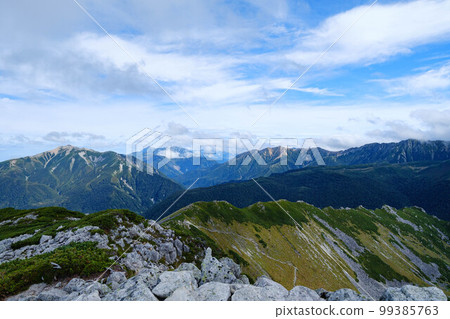[北阿爾卑斯]從黑部五郎山看到的北阿爾卑斯群山_01 99385763
