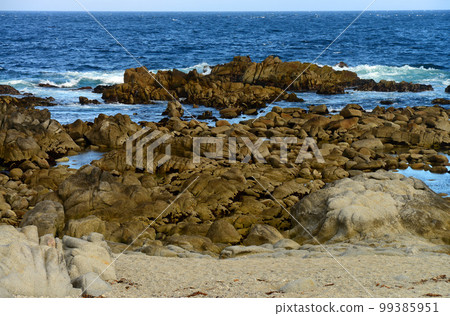 Surf Breaking Asilomar State Marine Reserve California Surf Breaking Asilomar State Marine Reserve California 99385951