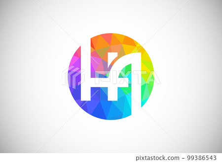 Initial Letter H A Low Poly Logo Design Vector Template. Graphic Alphabet Symbol For Corporate Business Identity 99386543