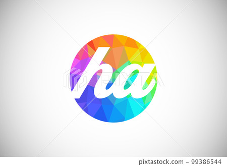 Initial Letter H A Low Poly Logo Design Vector Template. Graphic Alphabet Symbol For Corporate Business Identity 99386544