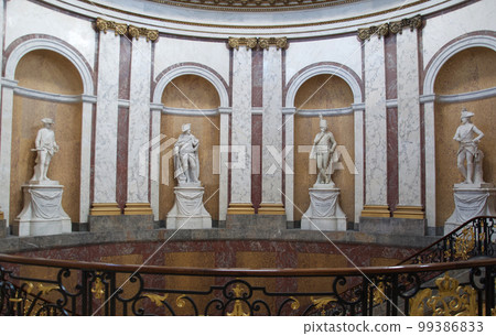 Space under the dome at the top of the stairs inside the Bode Museum on the Museum Island in Berlin, Germany Space under the dome at the top of the stairs inside the Bode Museum on the Museum Island in Berlin, Germany 99386833