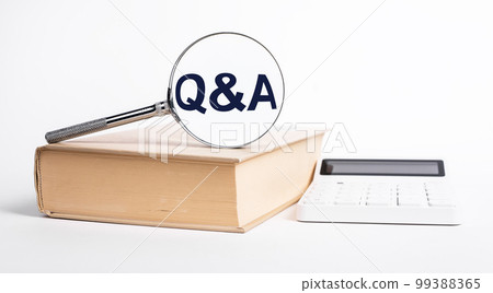 Q and A, FAQ concept over abstract book Q and A, FAQ concept over abstract book 99388365