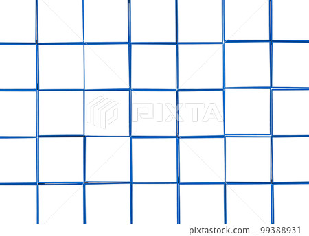 White ceramic tile background with blue seams in contemporary style. Crooked spoiled mosaic White ceramic tile background with blue seams in contemporary style. Crooked spoiled mosaic 99388931