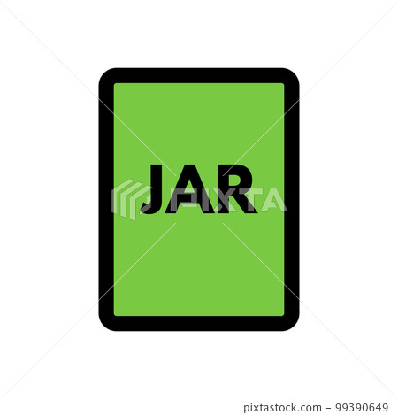 JAR file icon line isolated on white background. Black flat thin icon on modern outline style. Linear symbol and editable stroke. Simple and pixel perfect stroke vector illustration. JAR file icon line isolated on white background. Black flat thin icon on modern outline style. Linear symbol and editable stroke. Simple and pixel perfect stroke vector illustration. 99390649