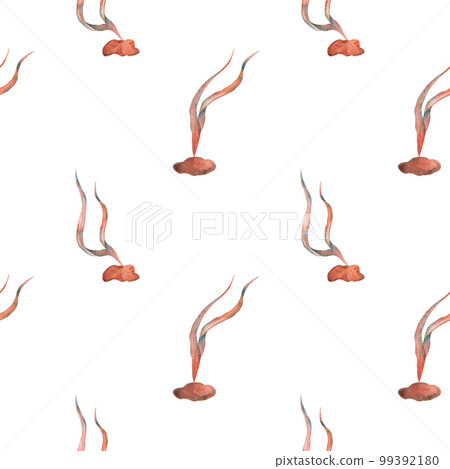 Seamless watercolor underwater life pattern. Boundless pattern 99392180