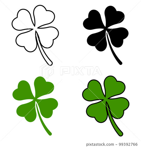Clover Leaf in flat style isolated 99392766