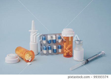 The prescription medication and healthcare background with copy space. The prescription medication and healthcare background with copy space. 99393374