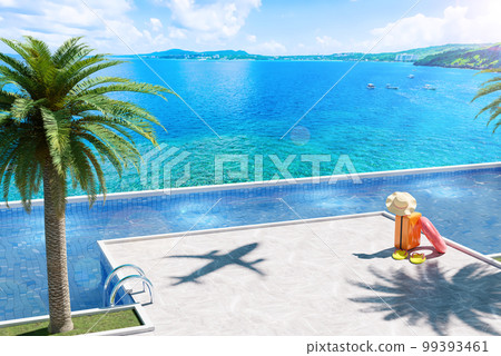 Image of a trip to a tropical resort Image of a trip to a tropical resort 99393461