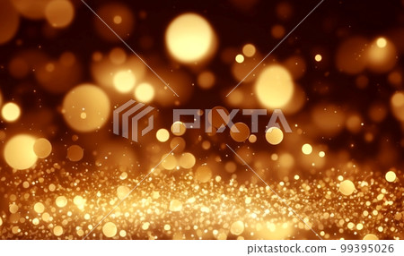 Champagne gold ball bokeh. Glittering background Generative AI Champagne gold ball bokeh. Glittering background Generative AI 99395026
