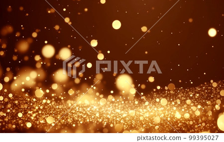 Champagne gold ball bokeh. Glittering background Generative AI Champagne gold ball bokeh. Glittering background Generative AI 99395027
