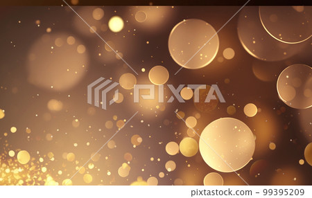 Champagne gold glitter background. Beautiful background with grains of light. Generative AI 99395209