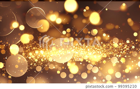 香檳金色亮片背景。美麗的背景與光粒。生成式人工智能 99395210