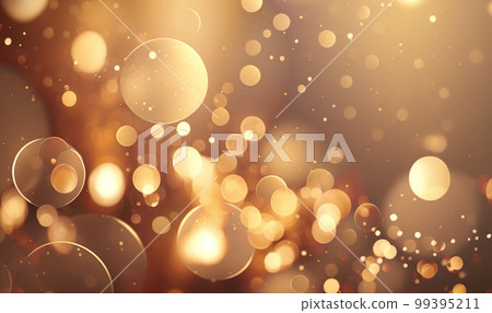 Champagne gold glitter background. Beautiful background with grains of light. Generative AI 99395211