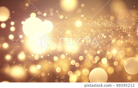 Champagne gold glitter background. Beautiful background with grains of light. Generative AI 99395212