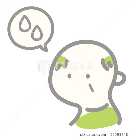 Simple and cute person icon Sweat and tears Grandpa 99395848