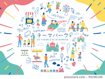 People enjoying theme parks People enjoying theme parks 99396186