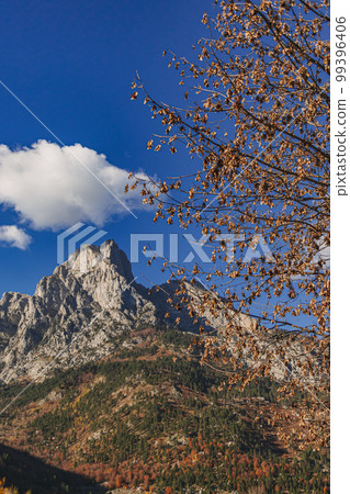 Nature valley landscape of alpine and alps in Valbone, Albania. Nature valley landscape of alpine and alps in Valbone, Albania. 99396406