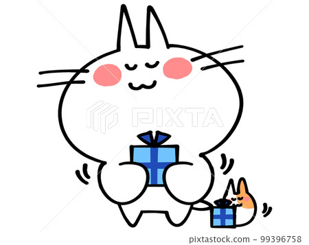 Nyanko 插圖材料在白色情人節送禮物 99396758