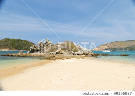 Yanui beach Phuket Thailand, destination tropical beach for tourist with the blue ocean in Thailand 99396987