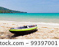 Tropical paradise beach with nobody in Kamala Beach, Thailand 99397001