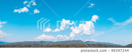 bright sky summer mountains 99397244