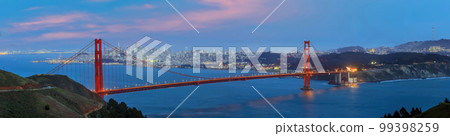 Golden Gate Bridge and downtown San Francisco 99398259