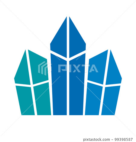 Ore icon in flat design. crystal. vector. 99398587