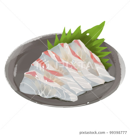 鯛魚生魚片插圖 99398777