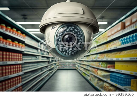 Security CCTV camera. Generative AI 99399160