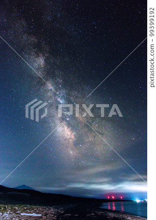 Aomori prefecture Dekijima coast and the Milky Way 99399192