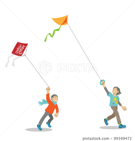 孩子們享受放風箏 99399472