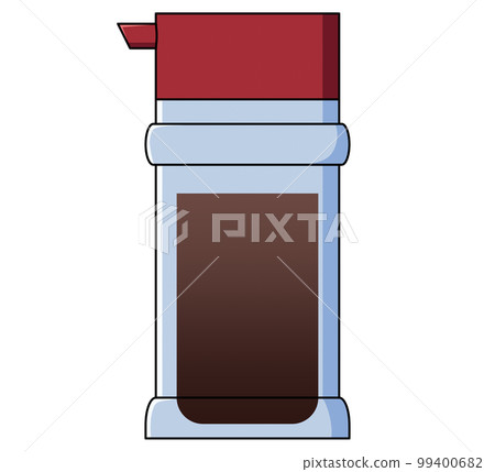 Illustration of soy sauce dispenser sideways Illustration of soy sauce dispenser sideways 99400682